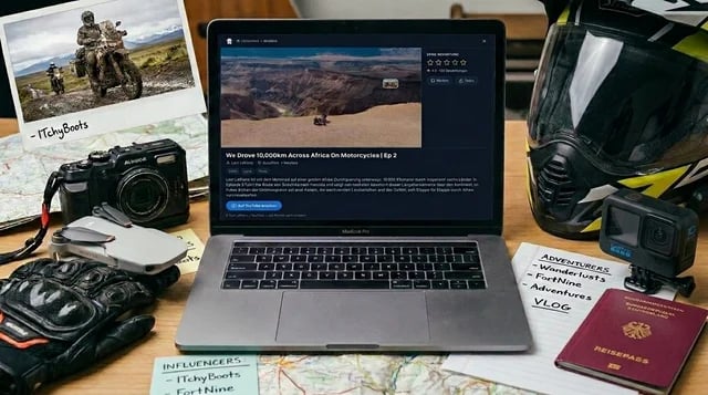 Vídeos de viaje – imagen creada con IA